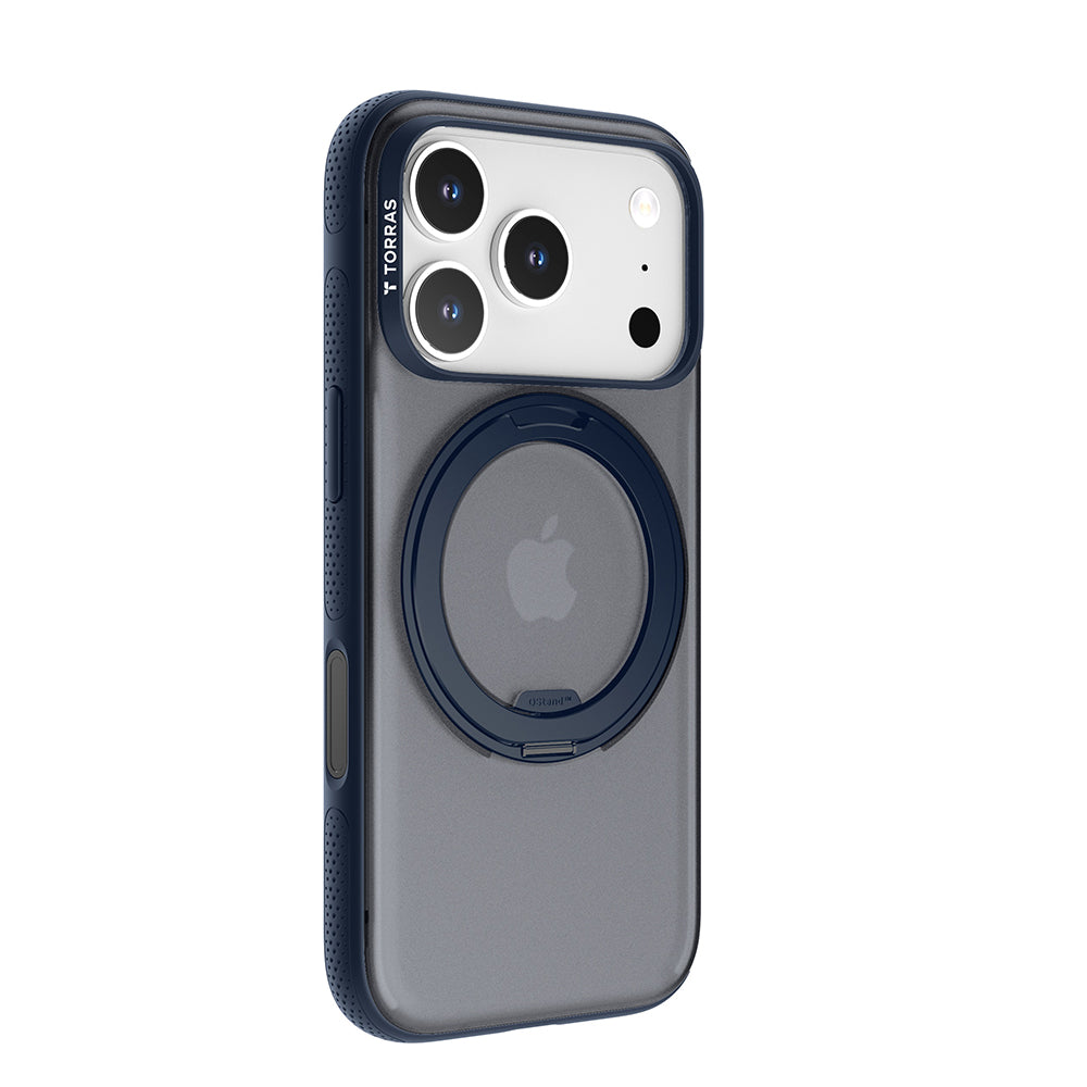 MagSafe hoesje voor Apple iPhone 17 Pro, Torras, Ostand R Fitness, Blauw