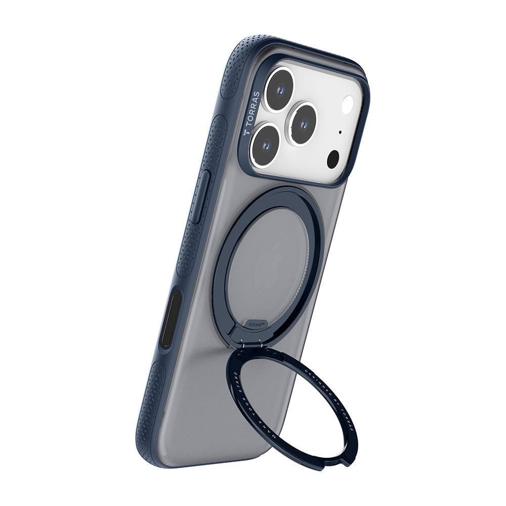 MagSafe hoesje voor Apple iPhone 17 Pro, Torras, Ostand R Fitness, Blauw