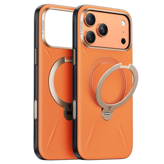 MagSafe hoesje voor Apple iPhone 17 Pro, Torras, QPRO Leather, Oranje