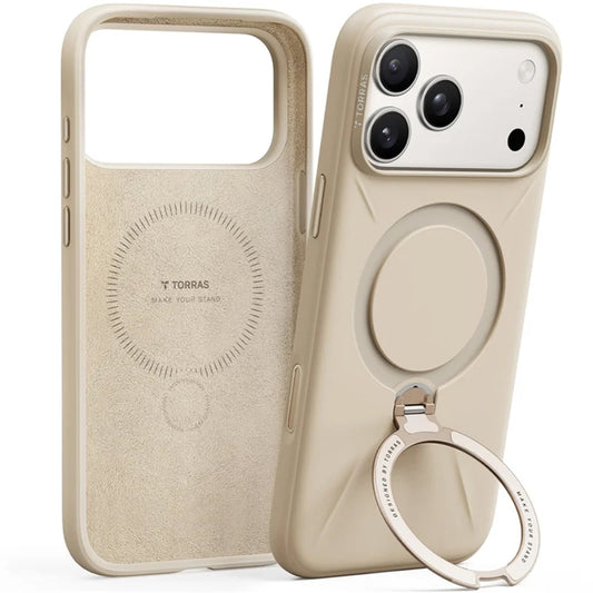 MagSafe hoesje voor Apple iPhone 17 Pro, Torras, QPRO Silicone, Goud