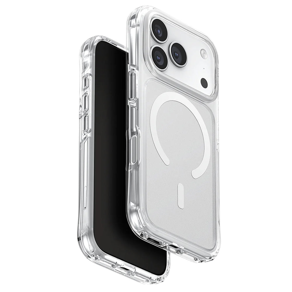 MagSafe hoesje voor Apple iPhone 17 Pro, UNIQ, LifePro Xtreme MagClick, Transparant