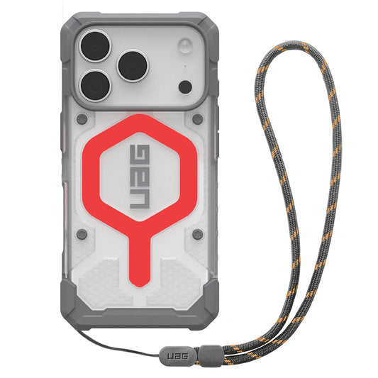 MagSafe hoesje voor Apple iPhone 17 Pro, Urban Armor Gear, Pathfinder Clear met Lanyard, Roze