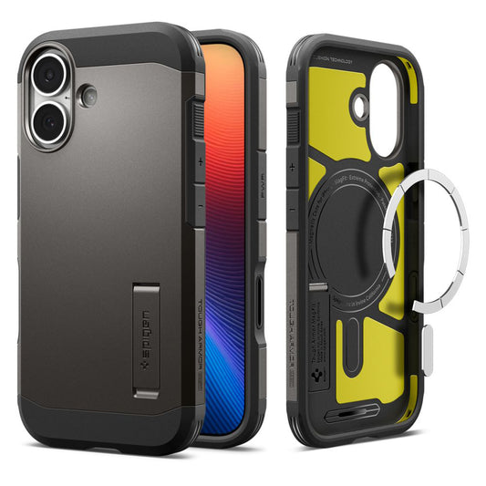 MagSafe hoesje voor Apple iPhone 17, Spigen, Tough Armor T, Grijs ACS10392