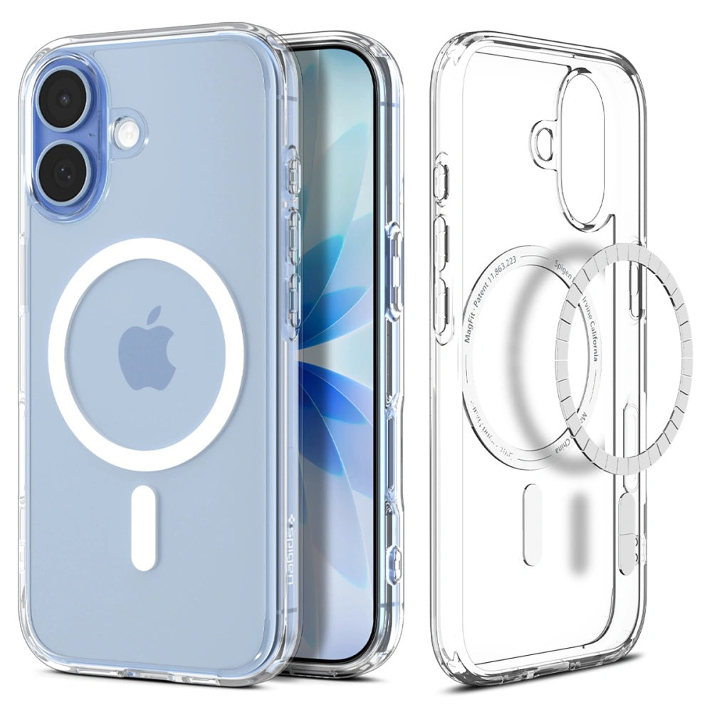 Coque MagSafe pour Apple iPhone 17, Spigen, Ultra Hybrid, Blanche