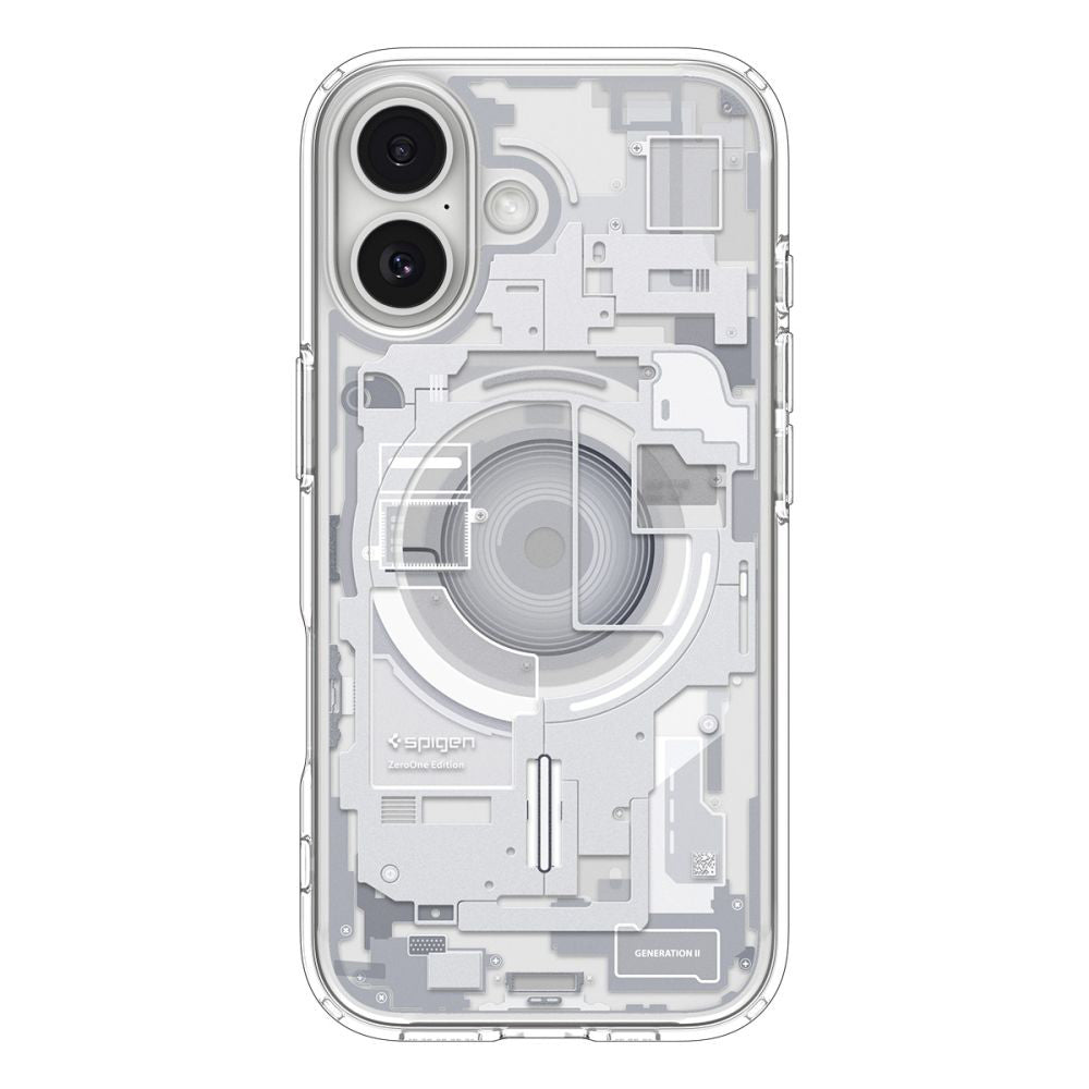 Coque MagSafe pour Apple iPhone 17, Spigen, Ultra Hybrid Zero One, Blanche
