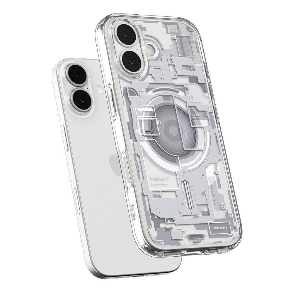 Coque MagSafe pour Apple iPhone 17, Spigen, Ultra Hybrid Zero One, Blanche