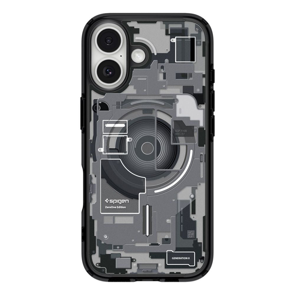 Coque MagSafe pour Apple iPhone 17, Spigen, Ultra Hybrid Zero One, Noire
