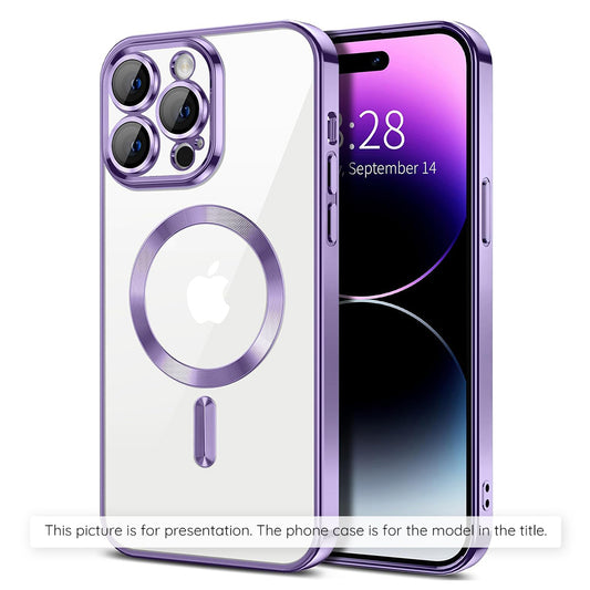 Étui MagSafe pour Apple iPhone 17, Techsuit, Luxury Crystal, Violet Clair