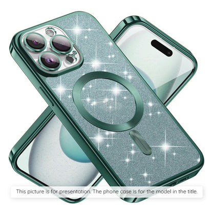 Coque MagSafe pour Apple iPhone 17, Techsuit, Luxury Glitter, Vert Clair