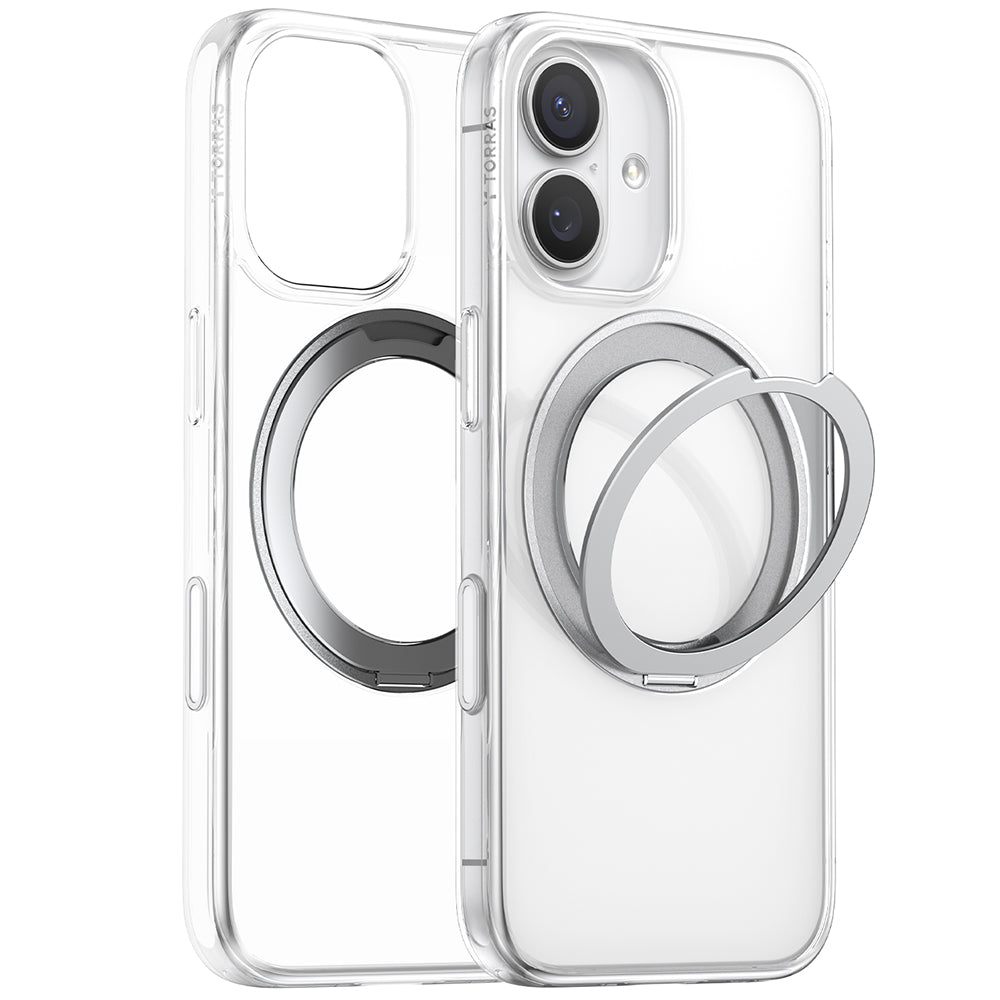 Coque MagSafe pour Apple iPhone 17, Torras, Ostand Pro, Transparente