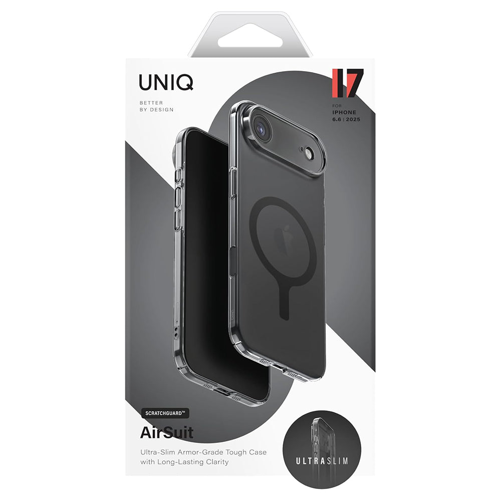 Étui MagSafe pour Apple iPhone 17, UNIQ, AirSuit MagClick, Noir