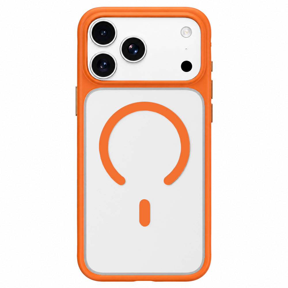 MagSafe-hoesje voor Apple iPhone 18 Pro / 17 Pro, Blueo, huidvriendelijk en schokbestendig, satijnoranje