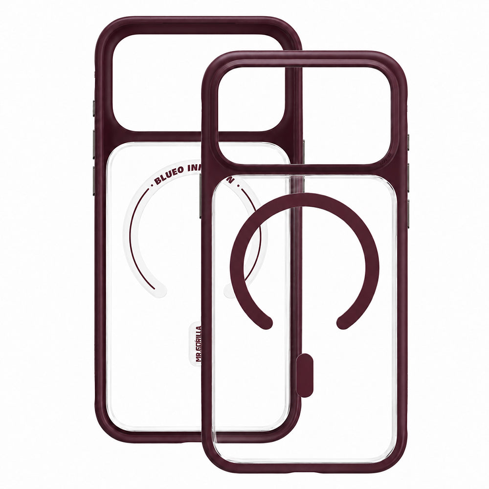 MagSafe-Hülle für Apple iPhone 18 Pro / 17 Pro, Blueo, hautfreundlich und stoßfest, satiniertes Burgunderrot