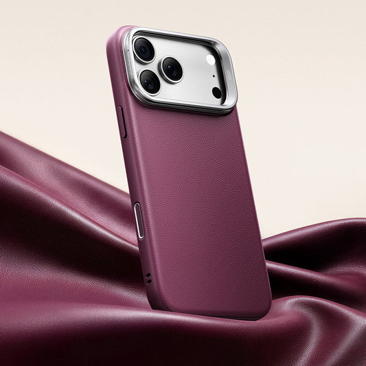 Coque MagSafe pour Apple iPhone 18 Pro / 17 Pro, ESR, Atelier avec support, Bordeaux foncé satinée