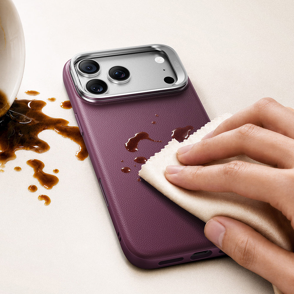 Coque MagSafe pour Apple iPhone 18 Pro / 17 Pro, ESR, Atelier avec support, Bordeaux foncé satinée