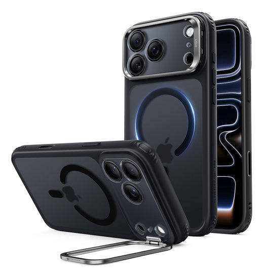 Coque MagSafe pour Apple iPhone 18 Pro / 17 Pro, ESR, Classic Hybrid Kickstand, Noir Satiné
