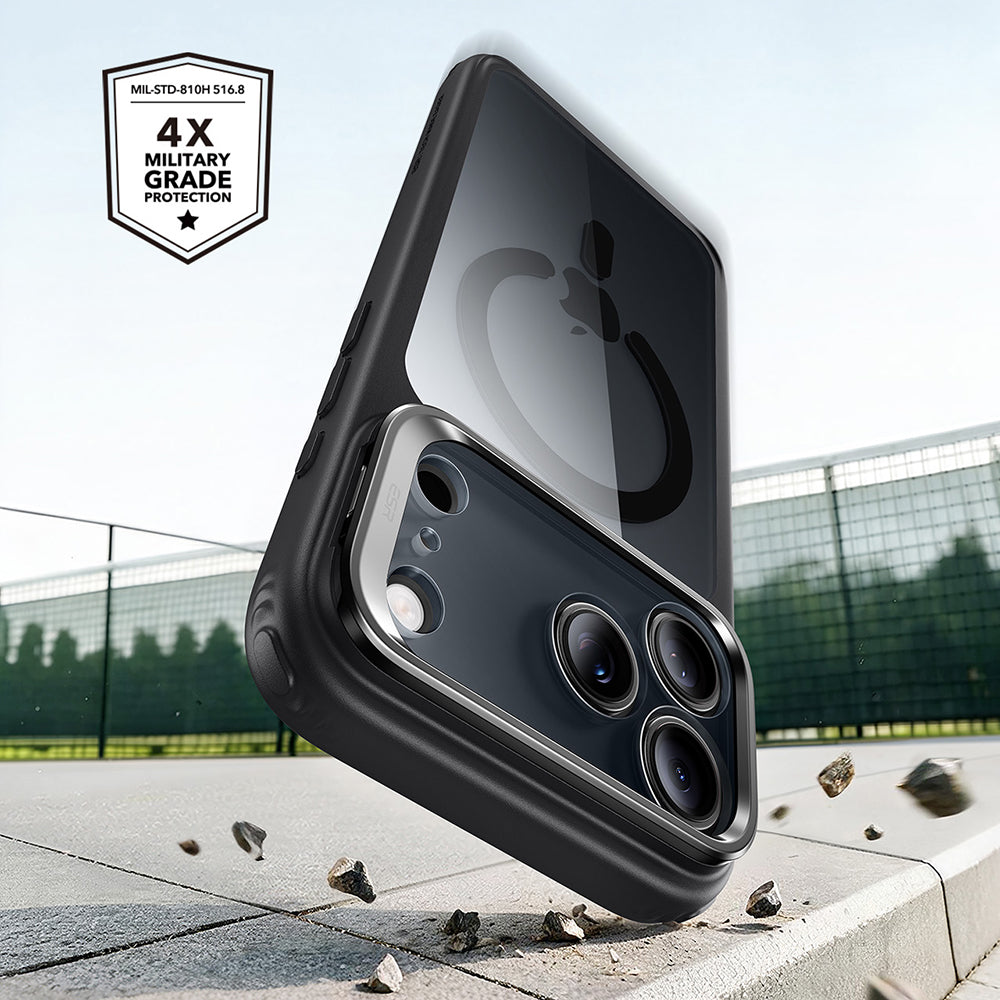 Coque MagSafe pour Apple iPhone 18 Pro / 17 Pro, ESR, Classic Hybrid Kickstand, Noire Transparente