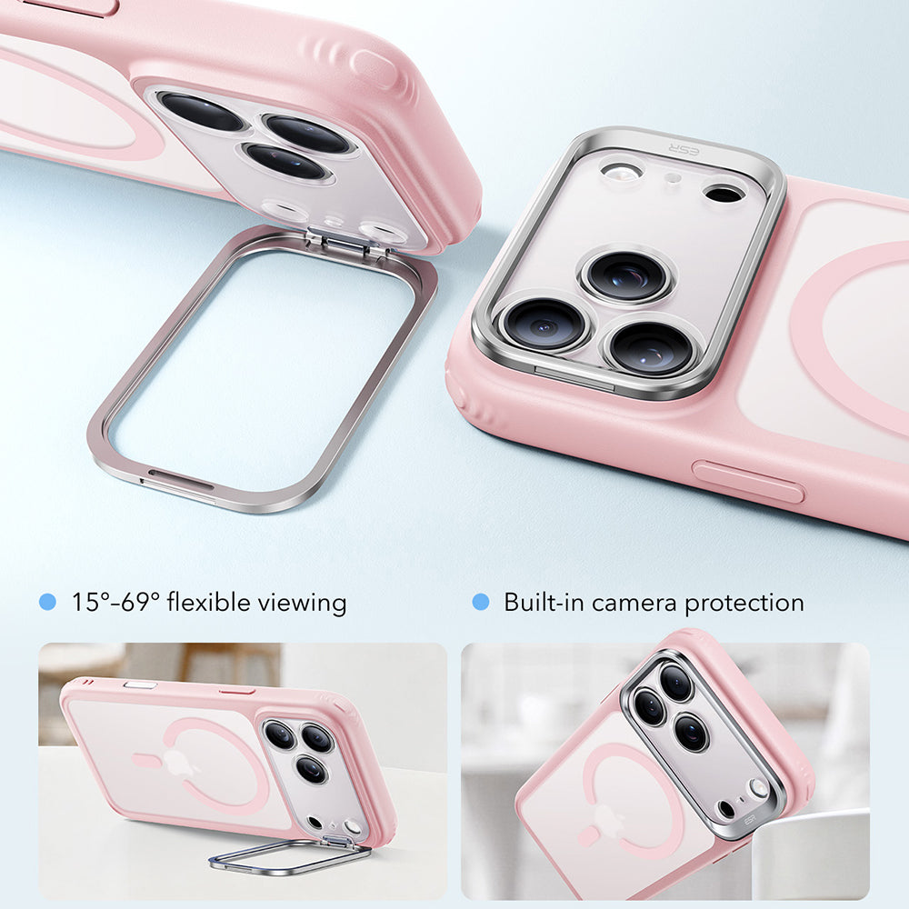 MagSafe-Hülle für Apple iPhone 18 Pro / 17 Pro, ESR, Classic Hybrid Kickstand, Satin Rosa