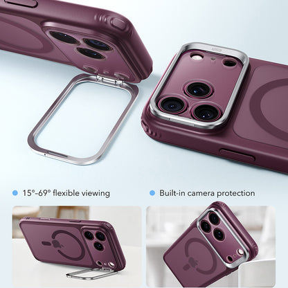 MagSafe-Hülle für Apple iPhone 18 Pro / 17 Pro, ESR, Classic Hybrid Kickstand, Dunkelrotes Satin