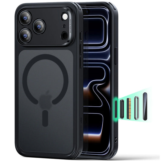 MagSafe-hoesje voor Apple iPhone 18 Pro / 17 Pro, ESR, Classic Hybrid, Zwart Satijn