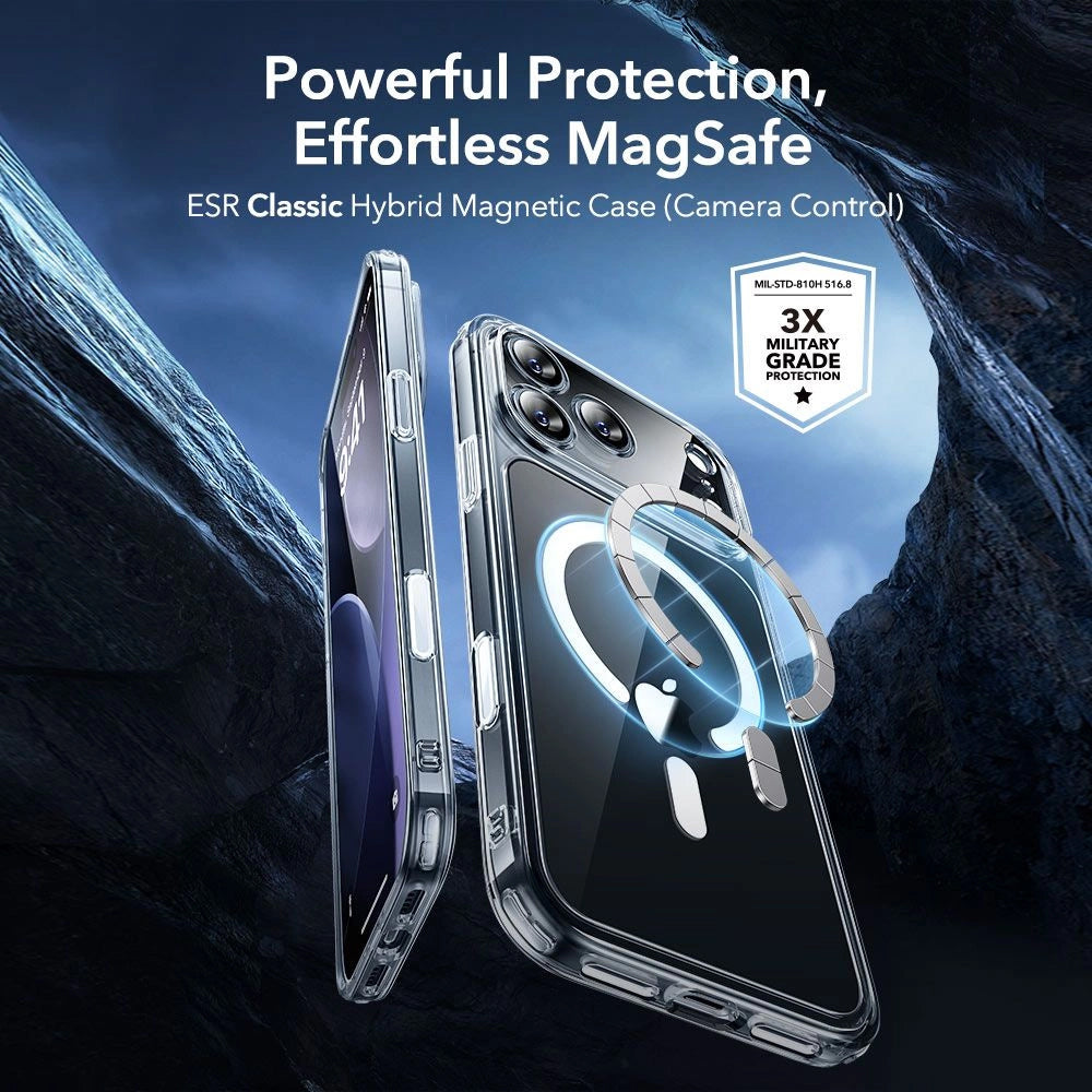 MagSafe Case for Apple iPhone 18 Pro / 17 Pro, ESR, Classic Hybrid with Screen Protector, Transparent