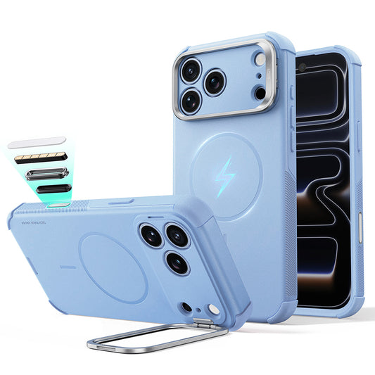 Coque MagSafe pour Apple iPhone 18 Pro / 17 Pro, ESR, Cyber Armor Kickstand, Bleu