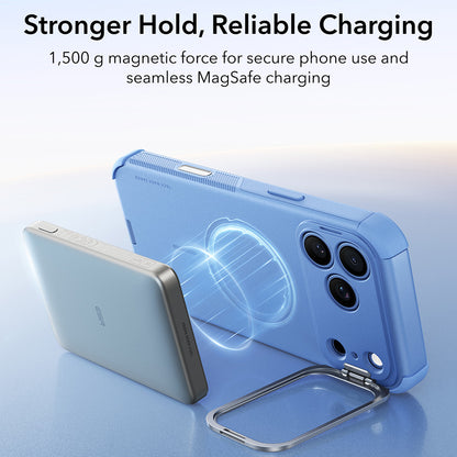 Coque MagSafe pour Apple iPhone 18 Pro / 17 Pro, ESR, Cyber Armor Kickstand, Bleu