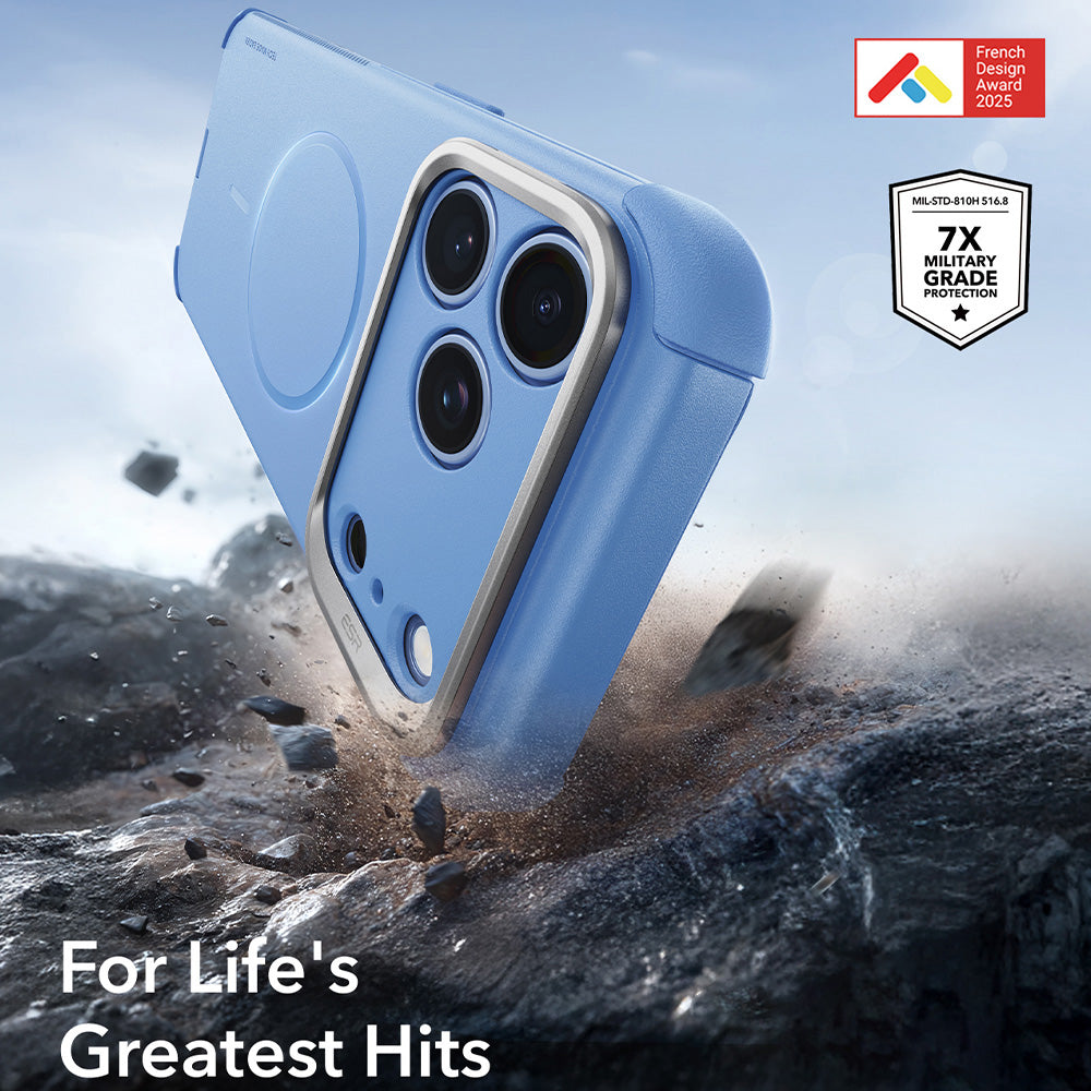 Coque MagSafe pour Apple iPhone 18 Pro / 17 Pro, ESR, Cyber Armor Kickstand, Bleu