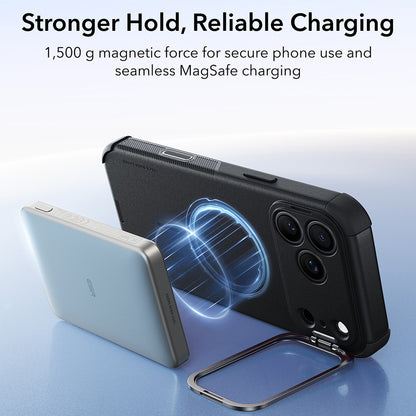 Coque MagSafe pour Apple iPhone 18 Pro / 17 Pro, ESR, Cyber Armor Kickstand, Noire