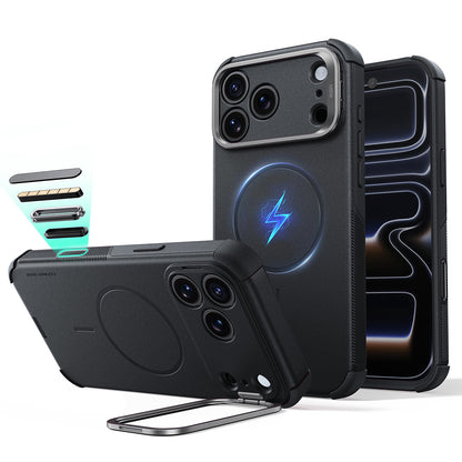 Coque MagSafe pour Apple iPhone 18 Pro / 17 Pro, ESR, Cyber Armor Kickstand, Noire