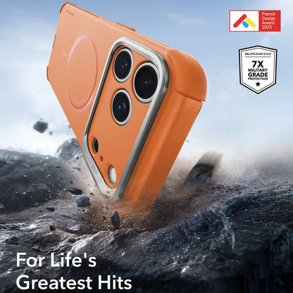 MagSafe-hoes voor Apple iPhone 18 Pro / 17 Pro, ESR, Cyber Armor Kickstand, Oranje