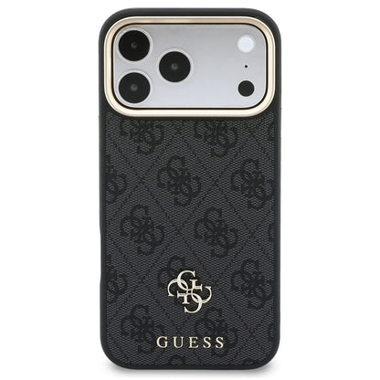 MagSafe-hoesje voor Apple iPhone 18 Pro / 17 Pro, Guess, 4G Cardslot & Big Strap, zwart