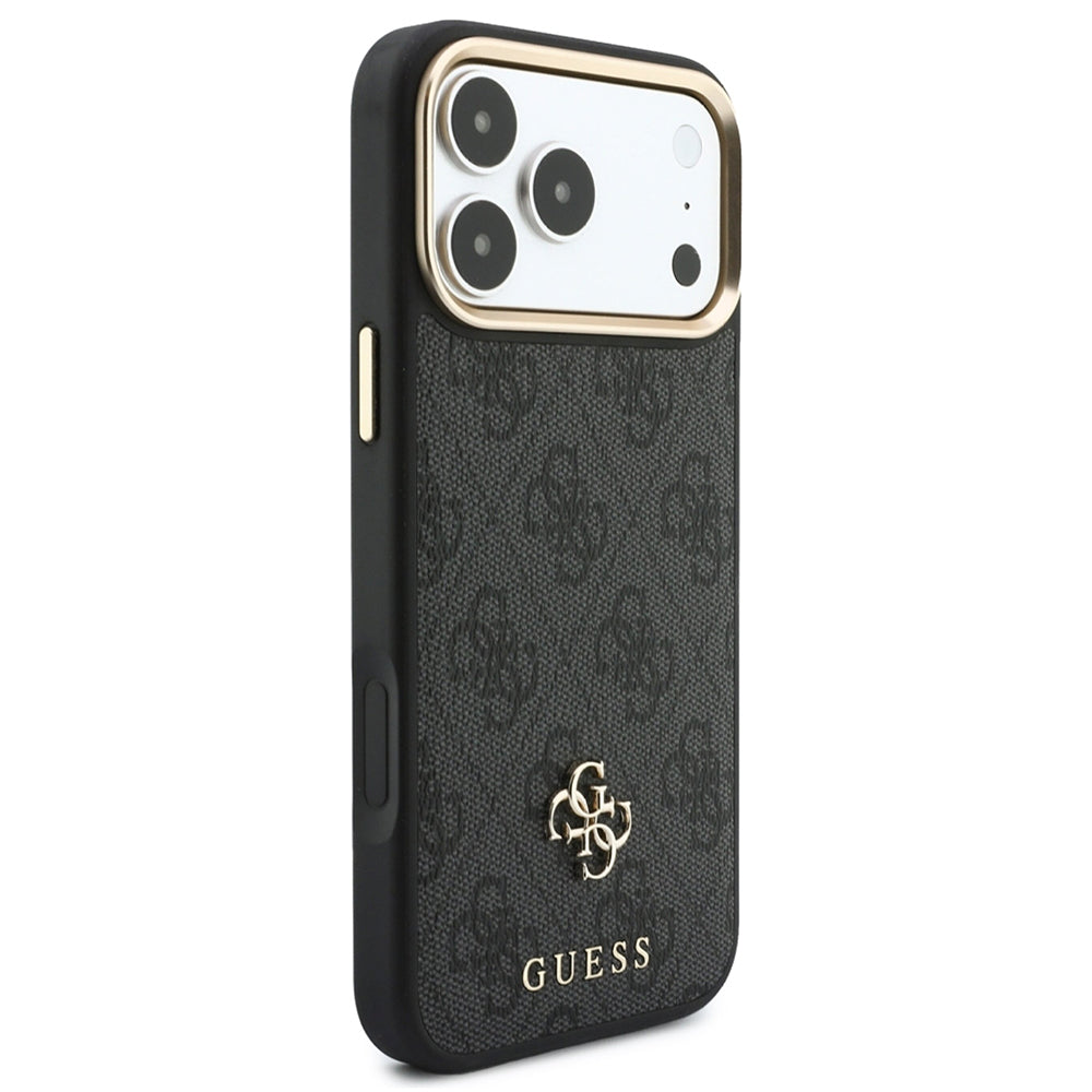 MagSafe-hoesje voor Apple iPhone 18 Pro / 17 Pro, Guess, 4G Cardslot & Big Strap, zwart