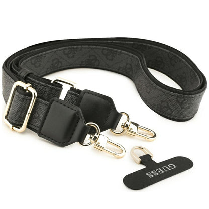 MagSafe-hoesje voor Apple iPhone 18 Pro / 17 Pro, Guess, 4G Cardslot & Big Strap, zwart