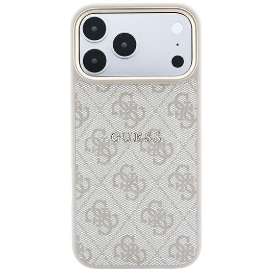 MagSafe Case for Apple iPhone 18 Pro / 17 Pro, Guess, 4G Embossed Classic, Pink