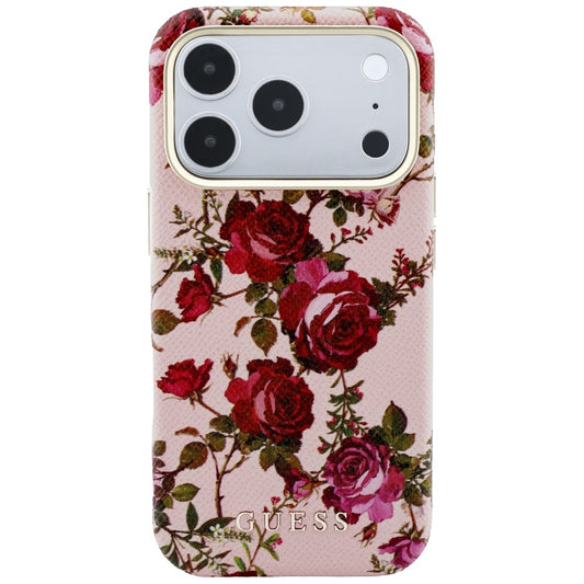 MagSafe Case for Apple iPhone 18 Pro / 17 Pro, Guess, Blossom Roses Print, Pink