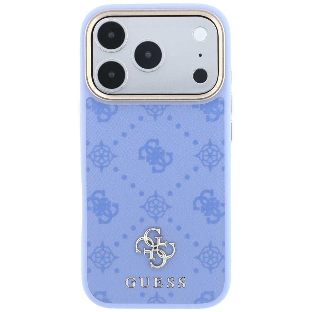 MagSafe-Hülle für Apple iPhone 18 Pro / 17 Pro, Guess, Peony 4G Small Logo, Blau