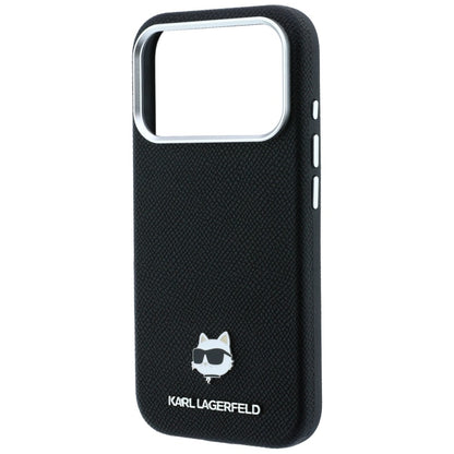 MagSafe-Hülle für Apple iPhone 18 Pro / 17 Pro, Karl Lagerfeld, Grained Choupette Head, Schwarz