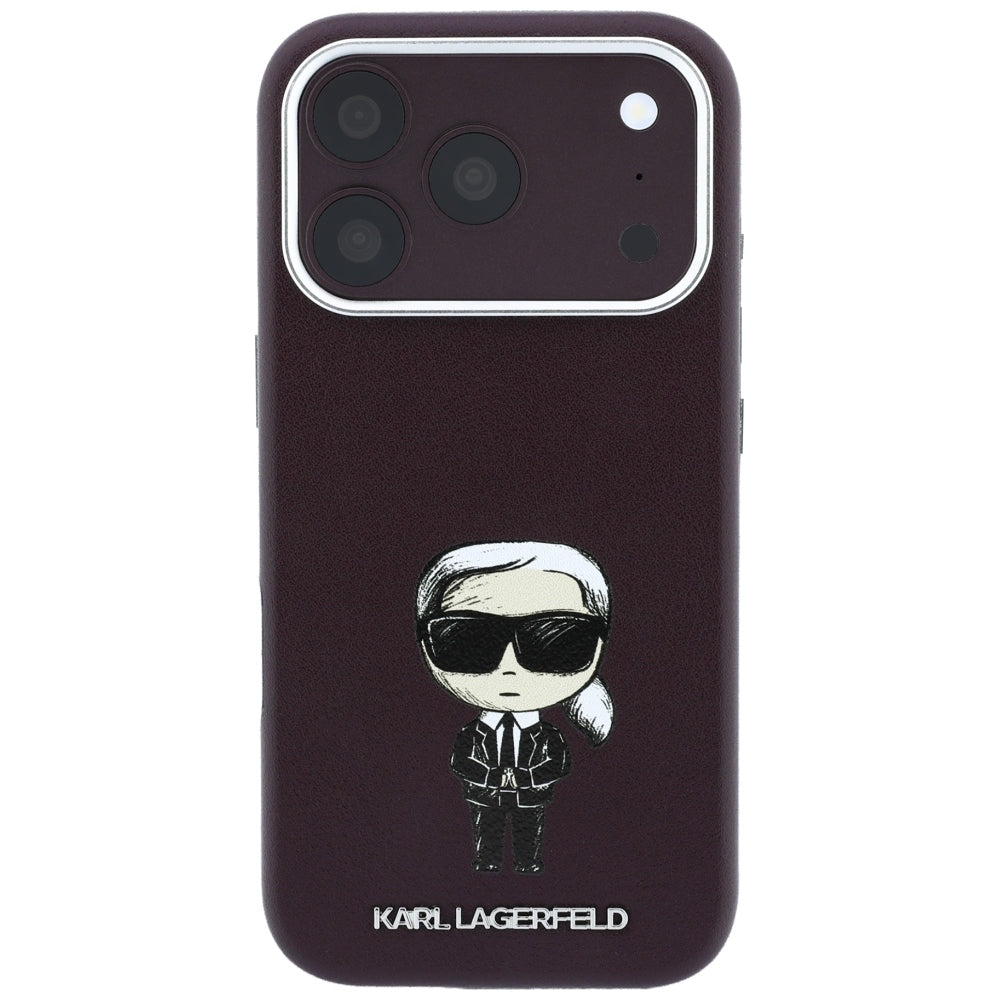 MagSafe-hoesje voor Apple iPhone 18 Pro / 17 Pro, Karl Lagerfeld, Ikonik Sketch, Bordeaux