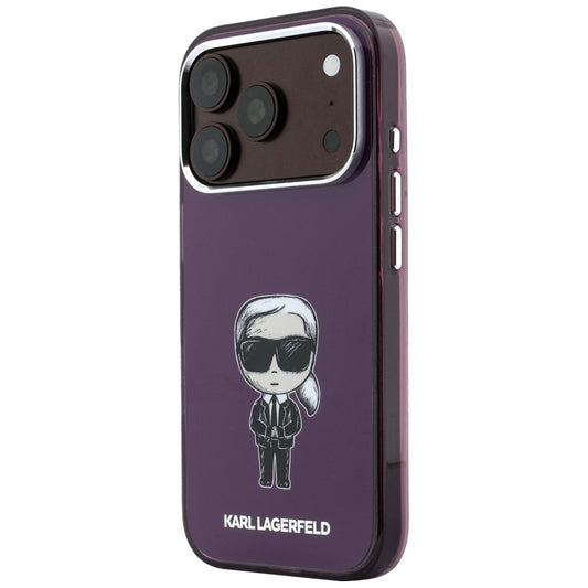 Coque MagSafe pour Apple iPhone 18 Pro / 17 Pro, Karl Lagerfeld, HC IML Ikonik Sketch Print, bordeaux