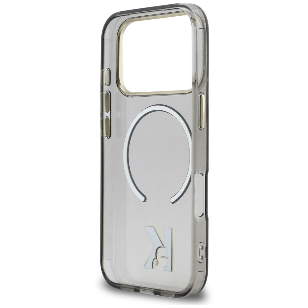 MagSafe-Hülle für Apple iPhone 18 Pro / 17 Pro, Karl Lagerfeld, IML Karl Head Logo, Schwarz