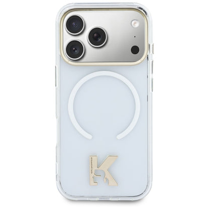 Coque MagSafe pour Apple iPhone 18 Pro / 17 Pro, Karl Lagerfeld, IML Karl Head Logo, transparente