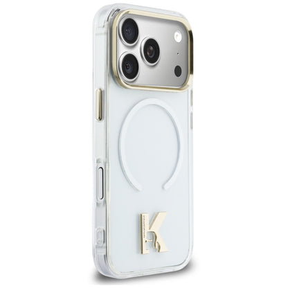Coque MagSafe pour Apple iPhone 18 Pro / 17 Pro, Karl Lagerfeld, IML Karl Head Logo, transparente