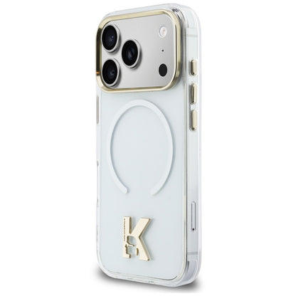 Coque MagSafe pour Apple iPhone 18 Pro / 17 Pro, Karl Lagerfeld, IML Karl Head Logo, transparente