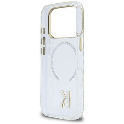 Coque MagSafe pour Apple iPhone 18 Pro / 17 Pro, Karl Lagerfeld, IML Karl Head Logo, transparente