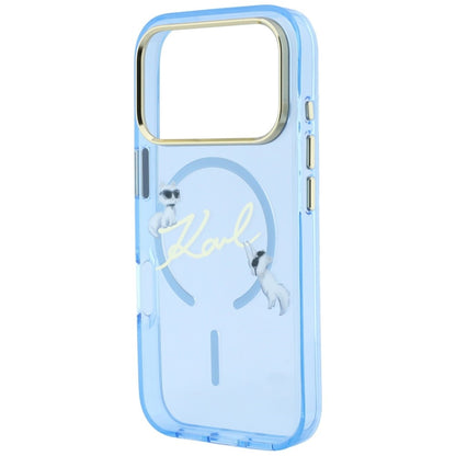 MagSafe-Hülle für Apple iPhone 18 Pro / 17 Pro, Karl Lagerfeld, IML Karl Script Logo, Blau