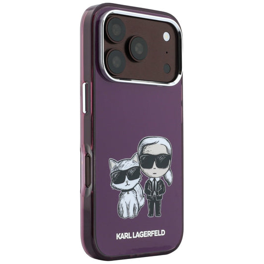 Coque MagSafe pour Apple iPhone 18 Pro / 17 Pro, Karl Lagerfeld, IML KC Bodies Sketch Print, Bordeaux