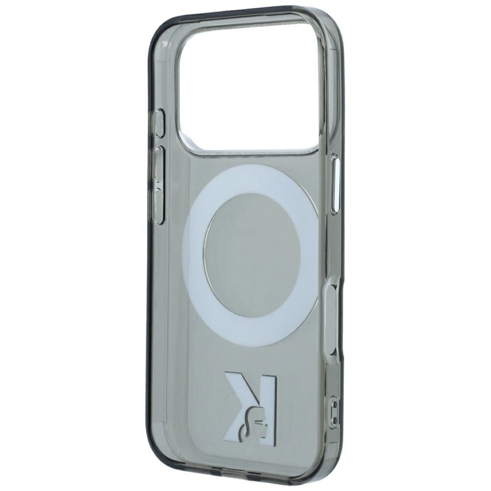 MagSafe Case for Apple iPhone 18 Pro / 17 Pro, Karl Lagerfeld, IML Ring Stand Kameo Metal, Black