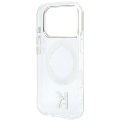 MagSafe Case for Apple iPhone 18 Pro / 17 Pro, Karl Lagerfeld, IML Ring Stand Kameo Metal, Transparent