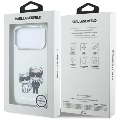 MagSafe-hoesje voor Apple iPhone 18 Pro / 17 Pro, Karl Lagerfeld, KC Bodies Sketch, Beige